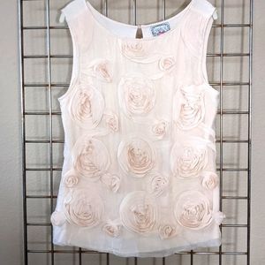 Anthropologie Baraschi Whorled Roses Ivery Blouse.🌹🌹🌹. Size: Large